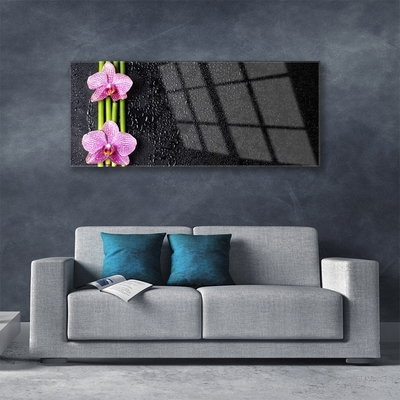 Quadro acrílico Planta de flor de bambu Natureza