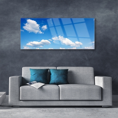 Pintura acrílica Céu Nuvens Paisagem