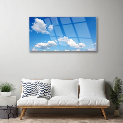 Pintura acrílica Céu Nuvens Paisagem