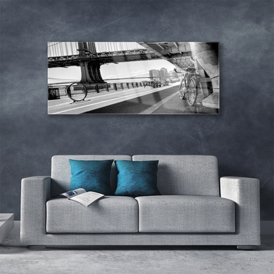Quadro acrílico Arquitetura de bicicleta de ponte