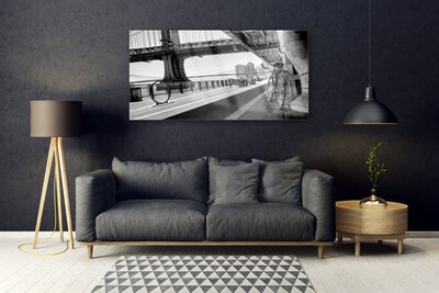 Quadro acrílico Arquitetura de bicicleta de ponte