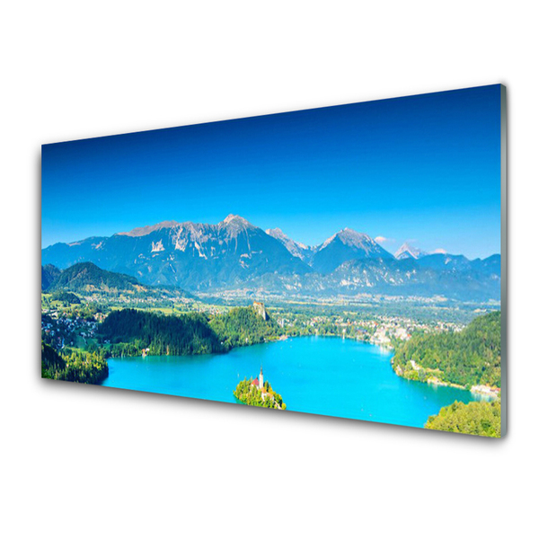 Quadro acrílico Paisagem de lago de montanha