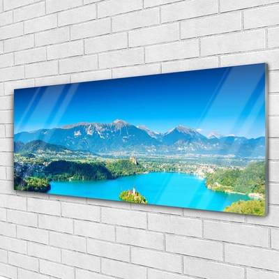 Quadro acrílico Paisagem de lago de montanha