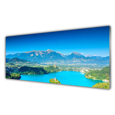 Quadro acrílico Paisagem de lago de montanha