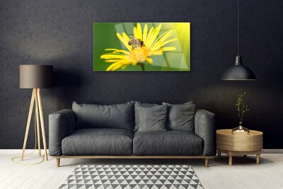 Pintura acrílica Abelha Flor Natureza