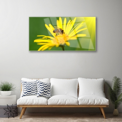 Pintura acrílica Abelha Flor Natureza