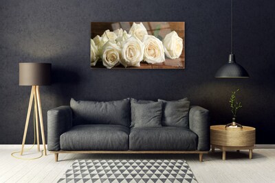 Quadro acrílico Planta de flores rosas