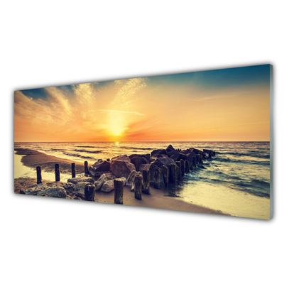 Quadro acrílico Quebra-mar da Praia Mar Oeste
