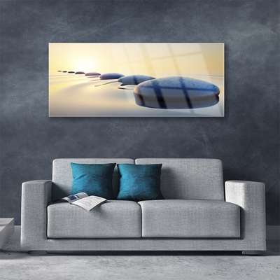 Pintura acrílica Pedras na água do spa