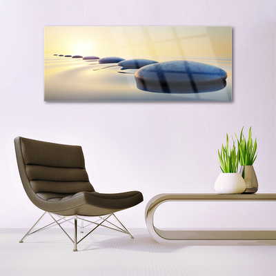 Pintura acrílica Pedras na água do spa