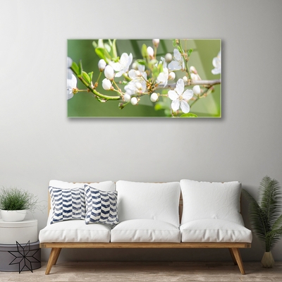 Pintura acrílica Flores Ramos Folhas Pomar
