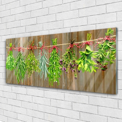 Quadro acrílico Folhas de ervas secas da natureza