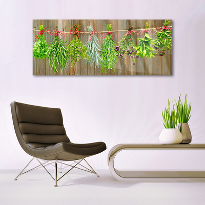 Quadro acrílico Folhas de ervas secas da natureza