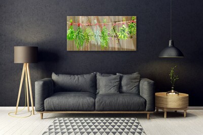 Quadro acrílico Folhas de ervas secas da natureza