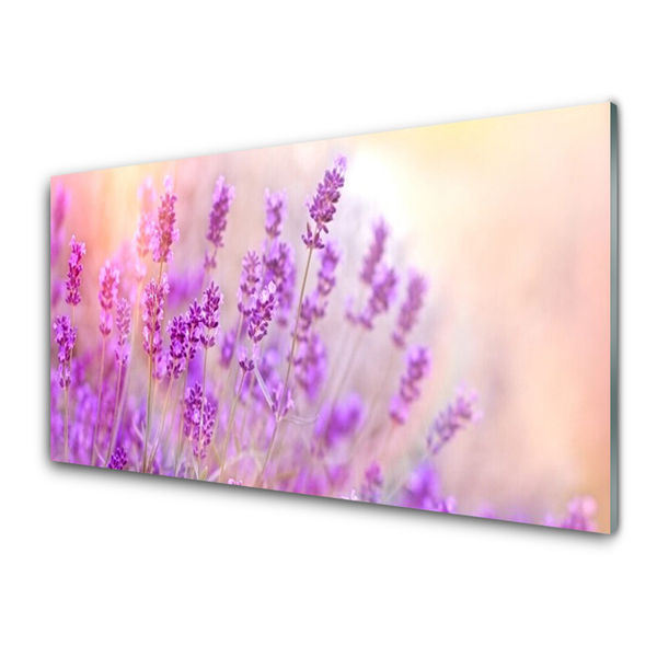 Quadro acrílico Girassóis de campo de lavanda