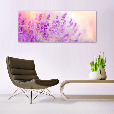 Quadro acrílico Girassóis de campo de lavanda