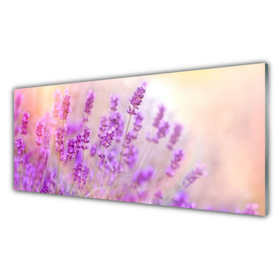 Quadro acrílico Girassóis de campo de lavanda