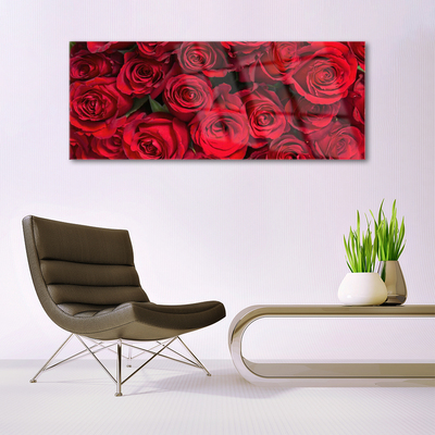 Pintura acrílica Rosas Vermelhas Flores Natureza