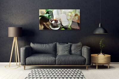 Quadro acrílico Vela Orquídea Spa