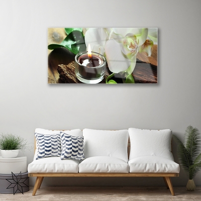Quadro acrílico Vela Orquídea Spa