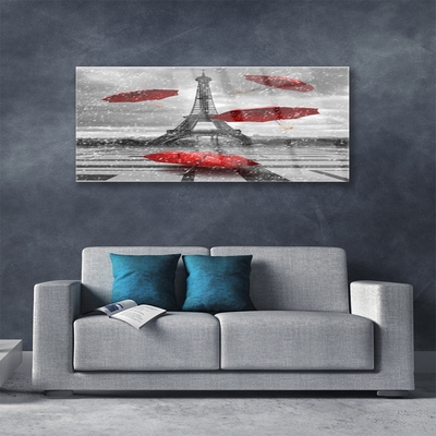 Quadro acrílico Guarda-chuva da Torre Eiffel em Paris