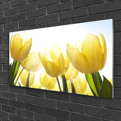 Pintura acrílica Tulipas Flores Raios