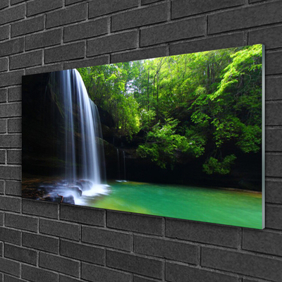 Quadro acrílico Cachoeira Natureza Floresta Lago