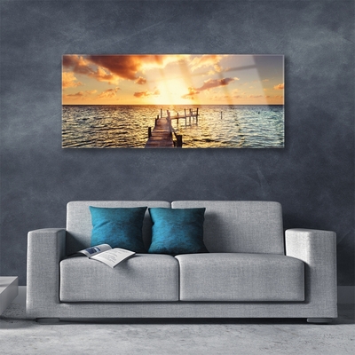 Quadro acrílico Ponte Vista Mar Oeste