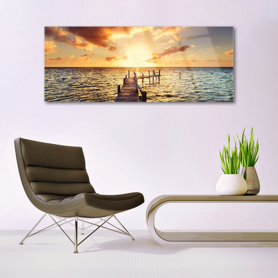 Quadro acrílico Ponte Vista Mar Oeste