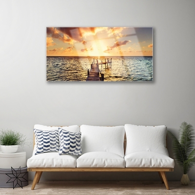 Quadro acrílico Ponte Vista Mar Oeste