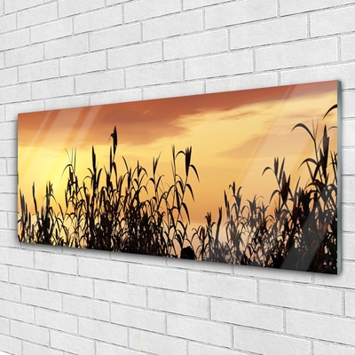 Pintura acrílica Folhas Sunset Meadow Field