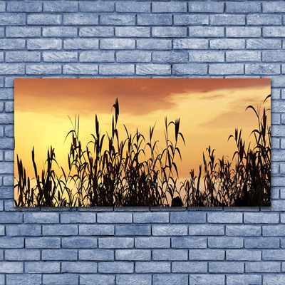 Pintura acrílica Folhas Sunset Meadow Field