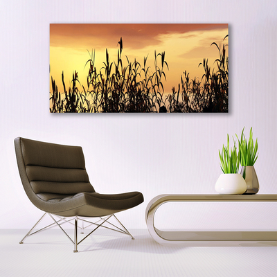 Pintura acrílica Folhas Sunset Meadow Field