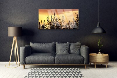 Pintura acrílica Folhas Sunset Meadow Field