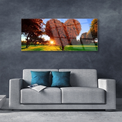 Quadro acrílico Árvore Coração Natureza