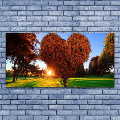 Quadro acrílico Árvore Coração Natureza