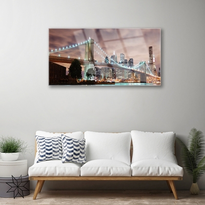 Quadro acrílico Arquitetura da Ponte Cidade