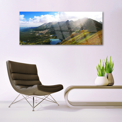 Quadro acrílico Paisagem de prados de montanhas