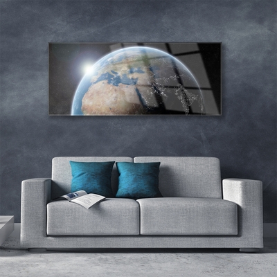 Pintura acrílica Planeta Terra Universo