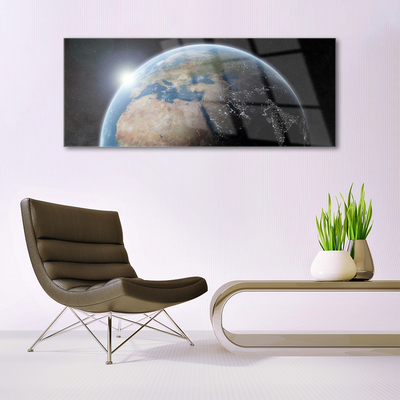 Pintura acrílica Planeta Terra Universo