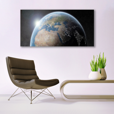 Pintura acrílica Planeta Terra Universo
