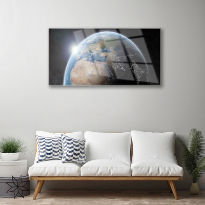 Pintura acrílica Planeta Terra Universo