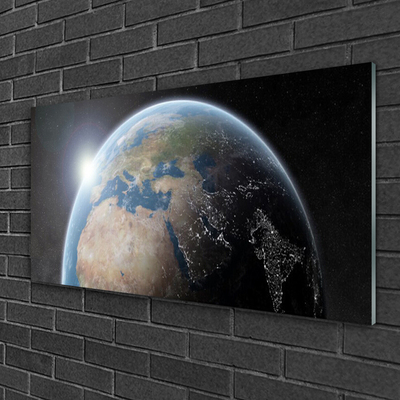 Pintura acrílica Planeta Terra Universo