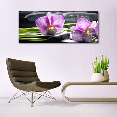Pintura acrílica Pedras de spa zen orquídea