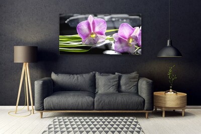 Pintura acrílica Pedras de spa zen orquídea