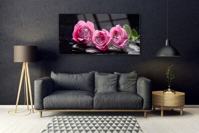 Pintura acrílica Roses Stones Zen Spa Natureza