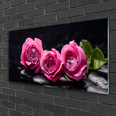 Pintura acrílica Roses Stones Zen Spa Natureza