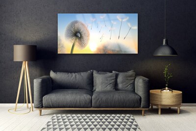 Pintura acrílica Planta de flores de dente-de-leão