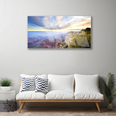 Quadro acrílico Paisagem das Montanhas do Mar