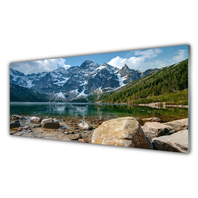 Quadro acrílico Montanhas Floresta Lago Tatra Montanhas